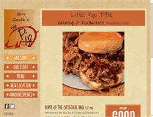 Tablet Screenshot of littlepigsbbqmauldin.com